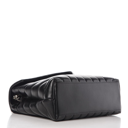 Saint Laurent Calfskin Y Quilted Monogram Small Loulou Chain Satchel Black 5 of 10