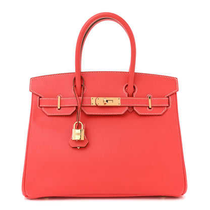 Hermes Epsom Candy Birkin 30 Rose Jaipur Gold 1 of 11
