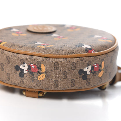 Gucci X DISNEY Mini Vintage GG Supreme Monogram Mickey Mouse Round Backpack Beige Vintage Sun Oil 7 of 10