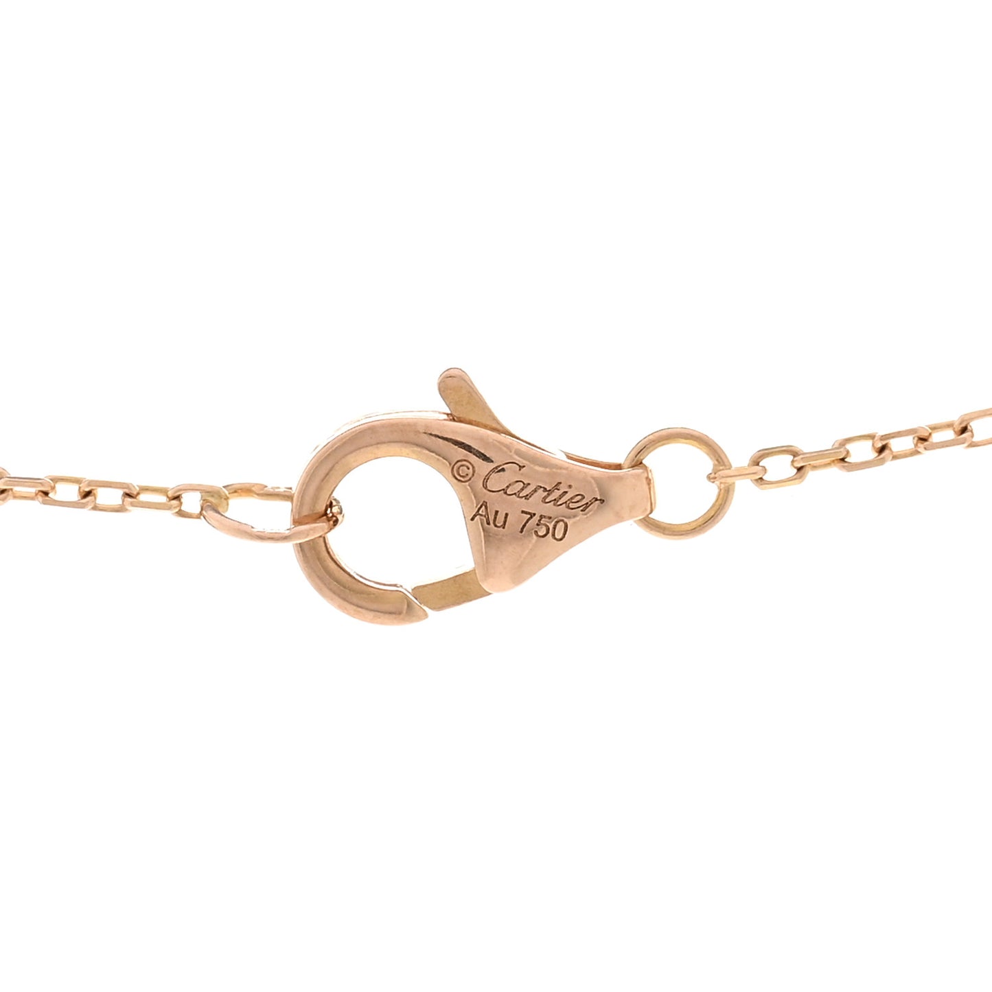 18K Pink Gold Diamond Pink Opal XS Amulette de Cartier Pendant Necklace