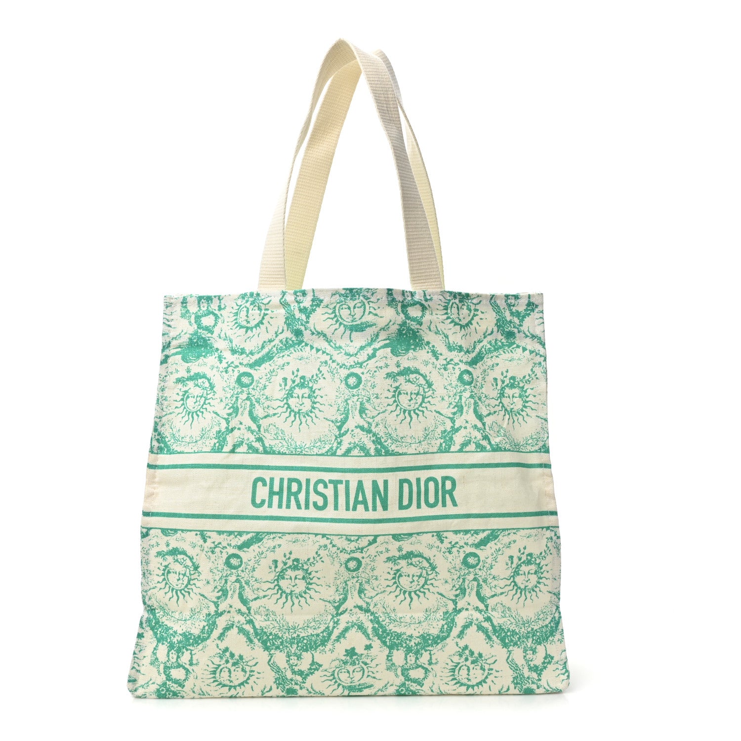 Christian Dior Canvas Dioriviera Toile de Jouy Soleil Tote Aquamarina 1 of 10
