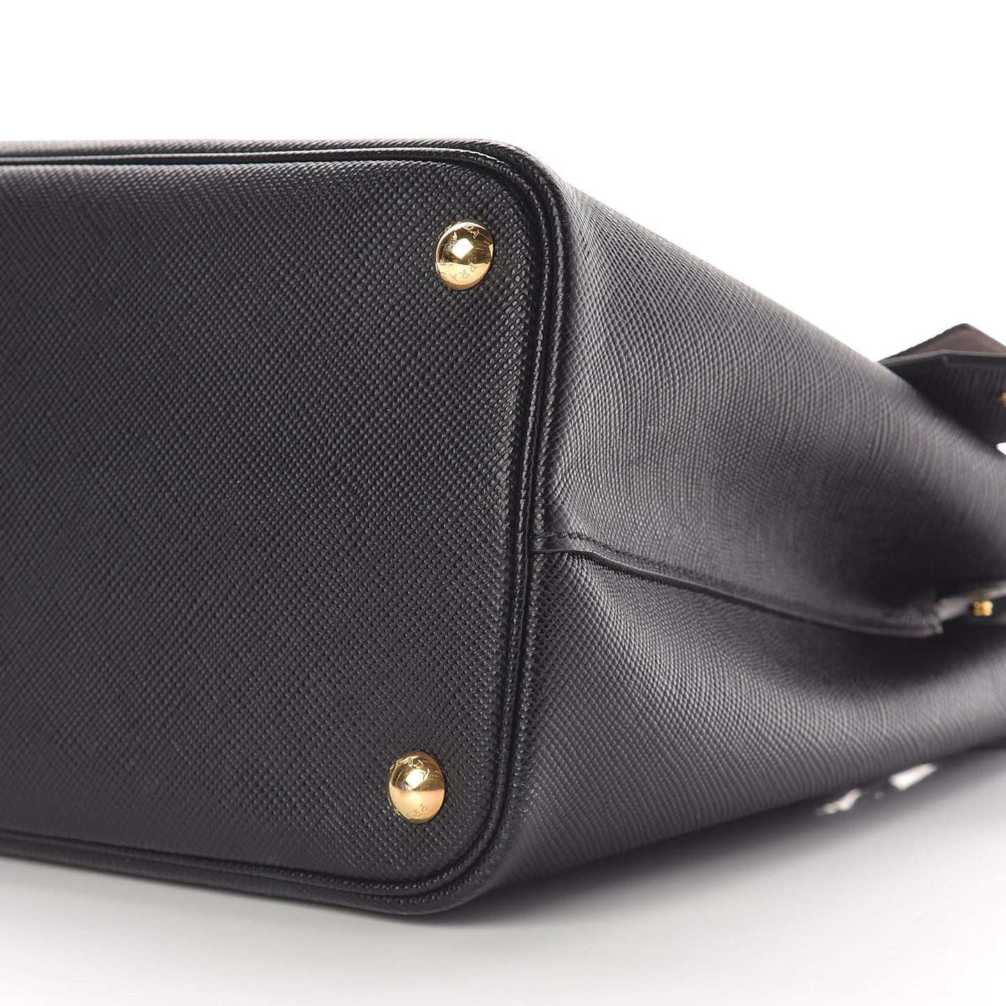 Saffiano Cuir Medium Double Bag Black Mughetto