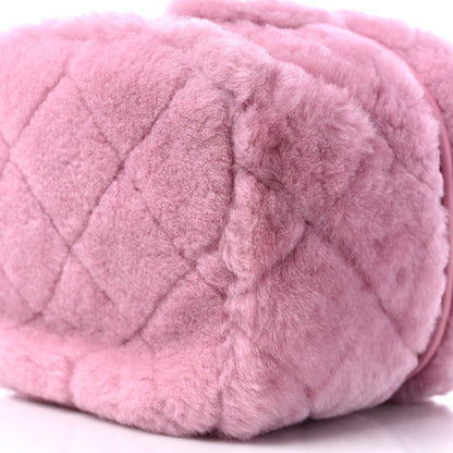 Chanel Shearling Lambskin Quilted Small CC Vanity Case Pink 10 of 10