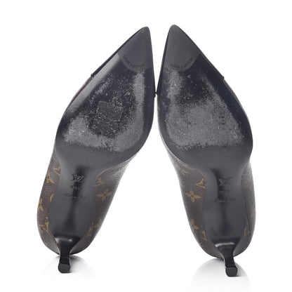 Louis Vuitton Monogram Cherie Pumps 38.5 Black 7 of 7
