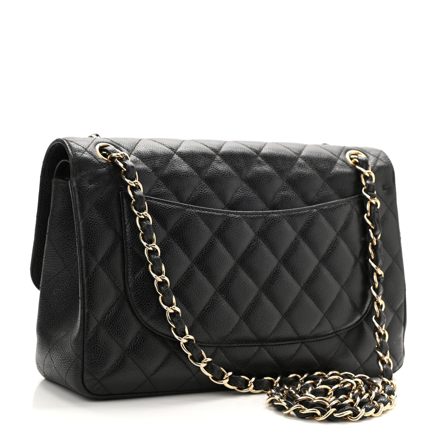 Chanel Caviar Quilted Jumbo Double Flap Black 3 of 12