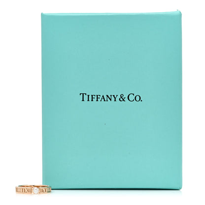 Tiffany 18K Rose Gold Diamond Narrow Atlas Closed Ring 52 6 5 of 5