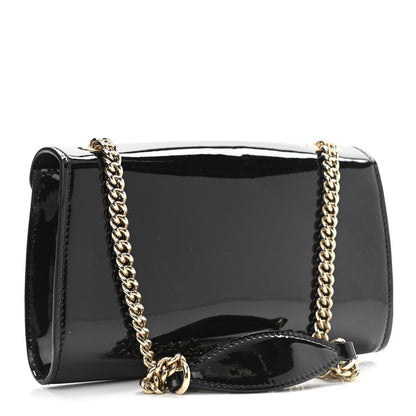 Gucci Patent Small Emily Chain Shoulder Bag Black 3 of 12