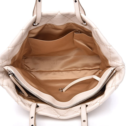 Chanel Glazed Calfskin Large On The Road Tote Light Beige 5 of 13
