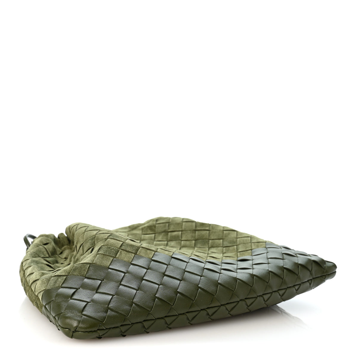 Suede Nappa Intrecciato Medium Dustbag Green Tweed