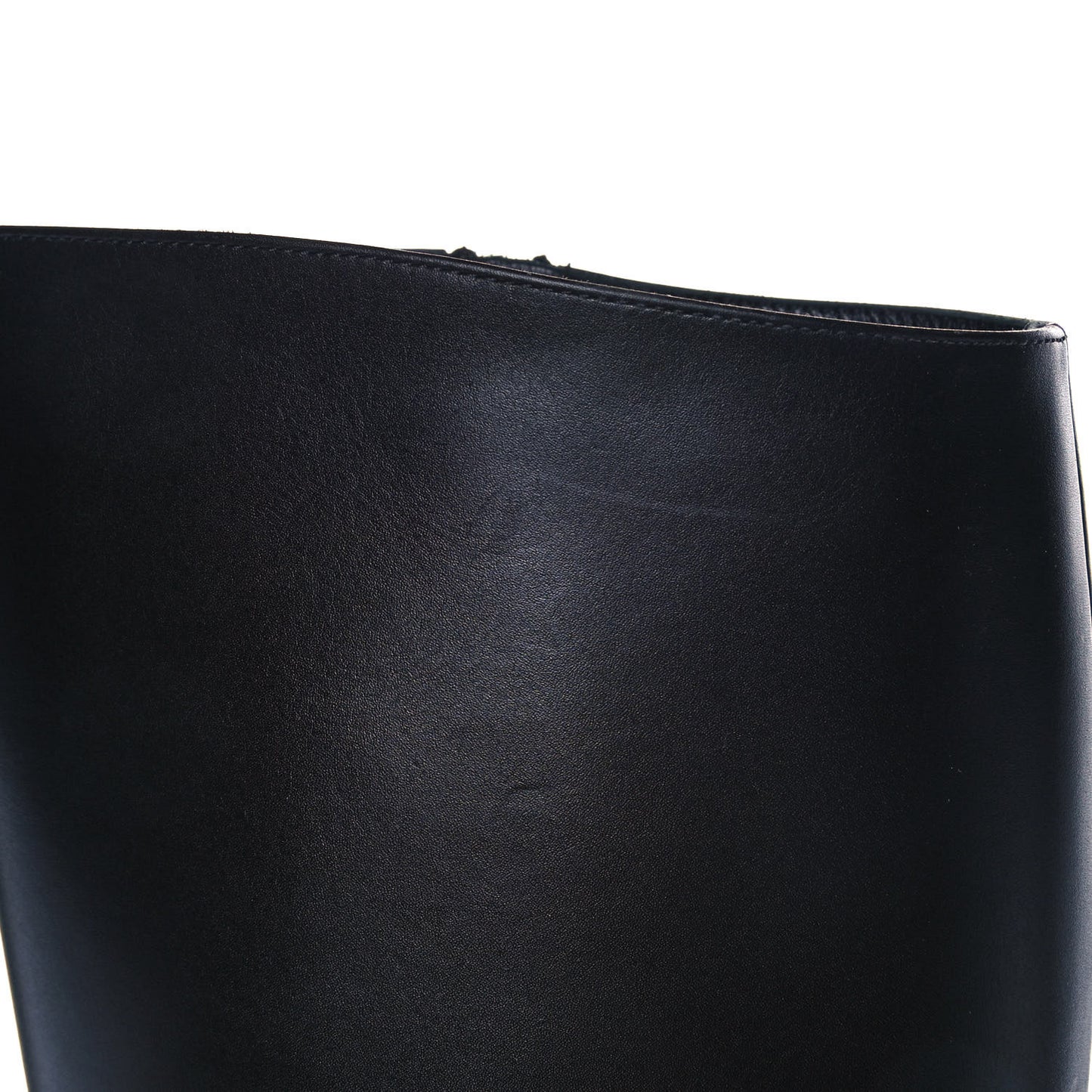 Smooth Calfskin 68 Knee High Boots 38.5 Black