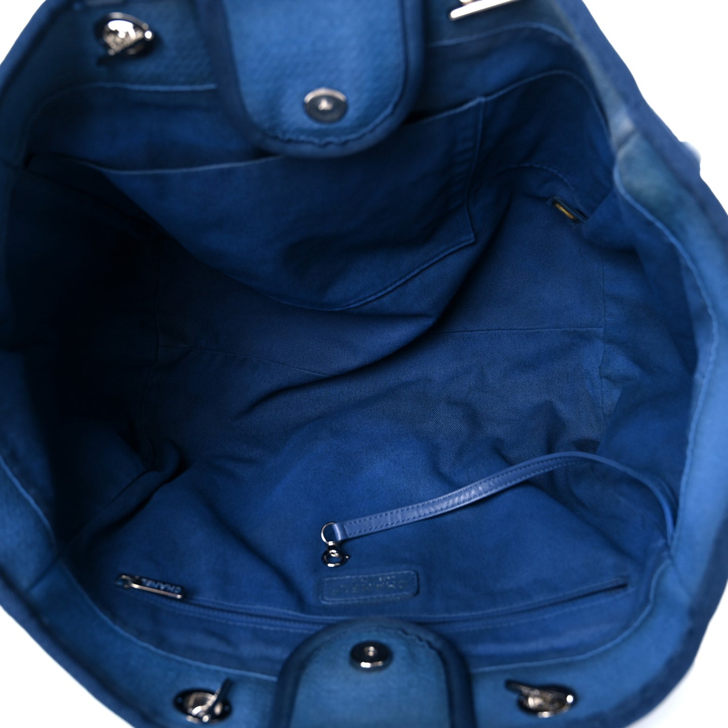 Canvas Medium Deauville Tote Blue