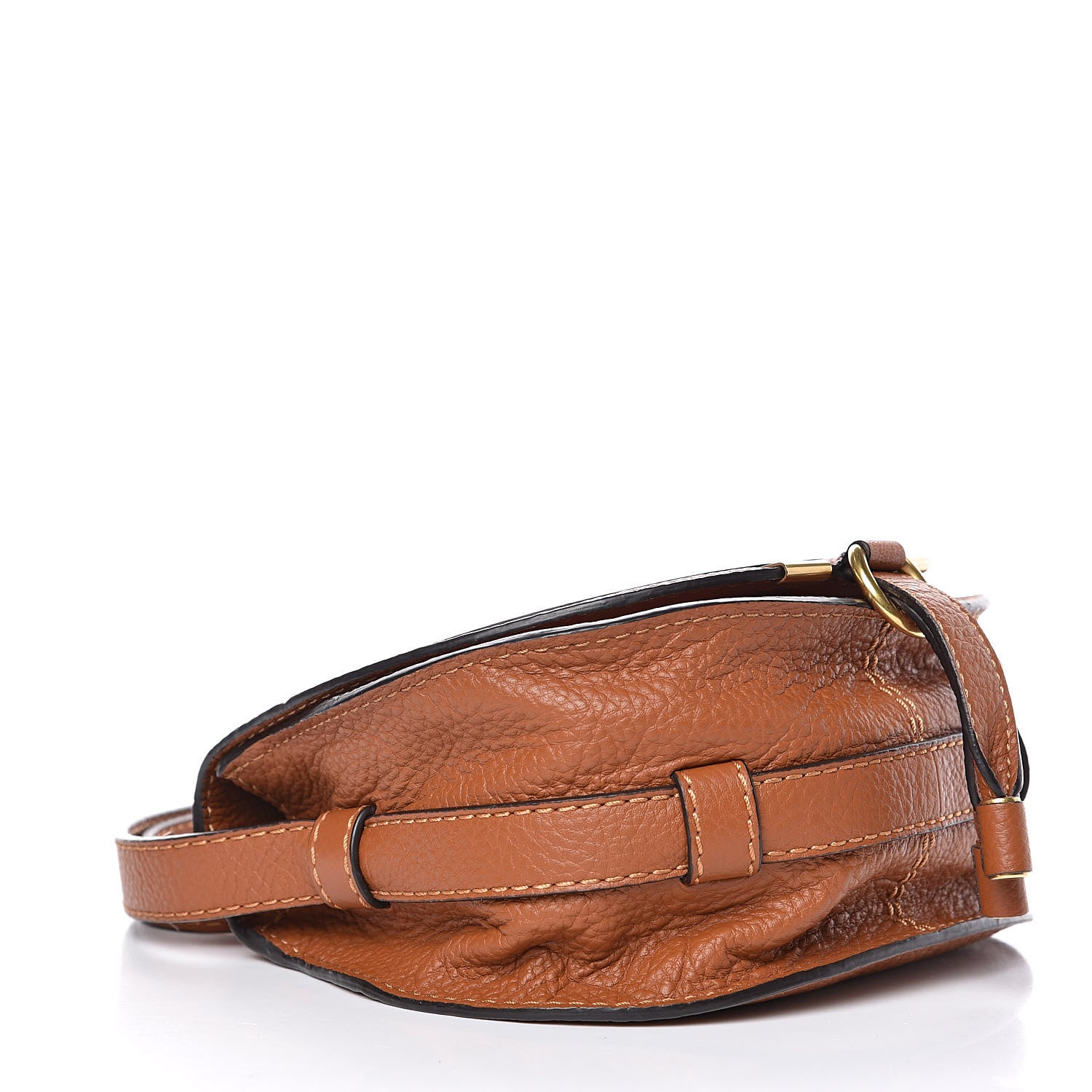 Chloe Calfskin Mini Marcie Round Crossbody Bag Tan 4 of 12