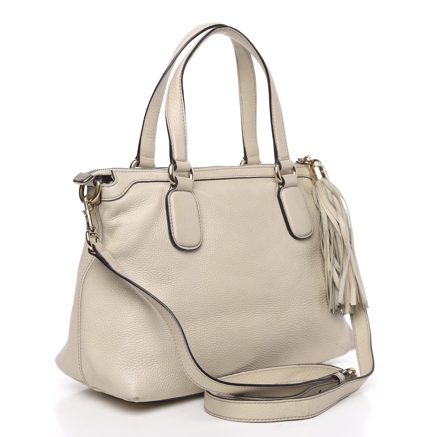 Gucci Cellarius Calfskin Small Soho Top Handle Satchel Off White 3 of 18