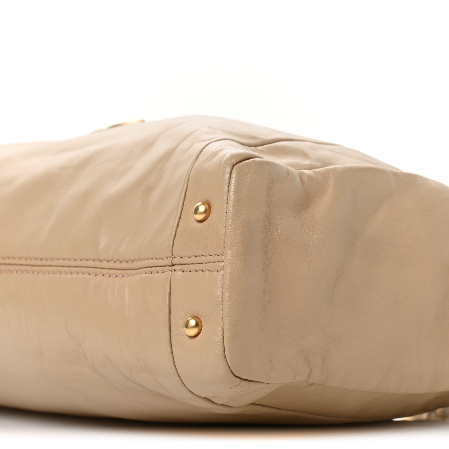 Lambskin Small Olsen Shoulder Bag Beige