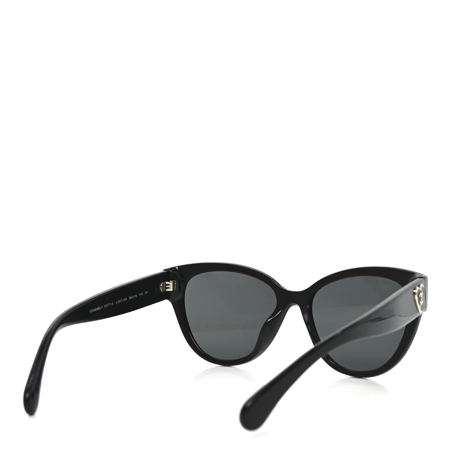 Acetate Enamel Heart Butterfly Sunglasses 5477-A Black