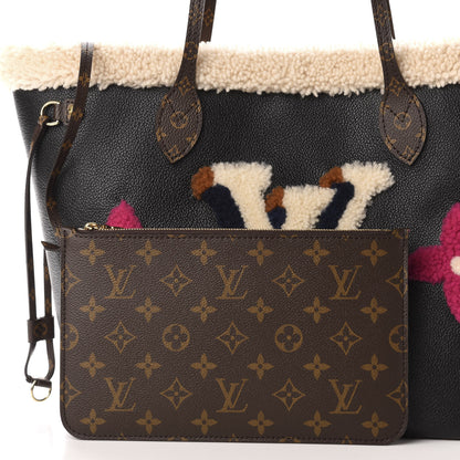 Louis Vuitton Calfskin Monogram Teddy Neverfull MM Black 11 of 13