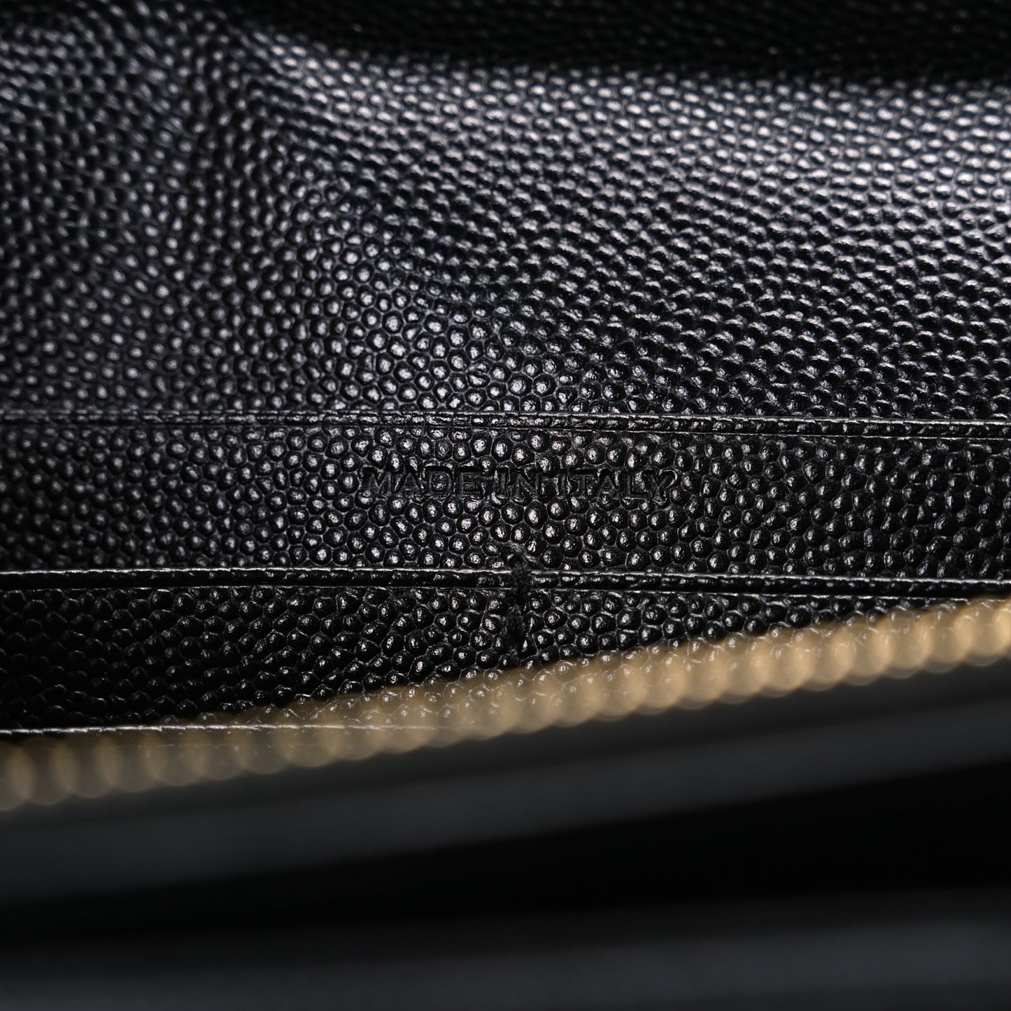 Grain De Poudre Matelasse Chevron Monogram Chain Wallet Black