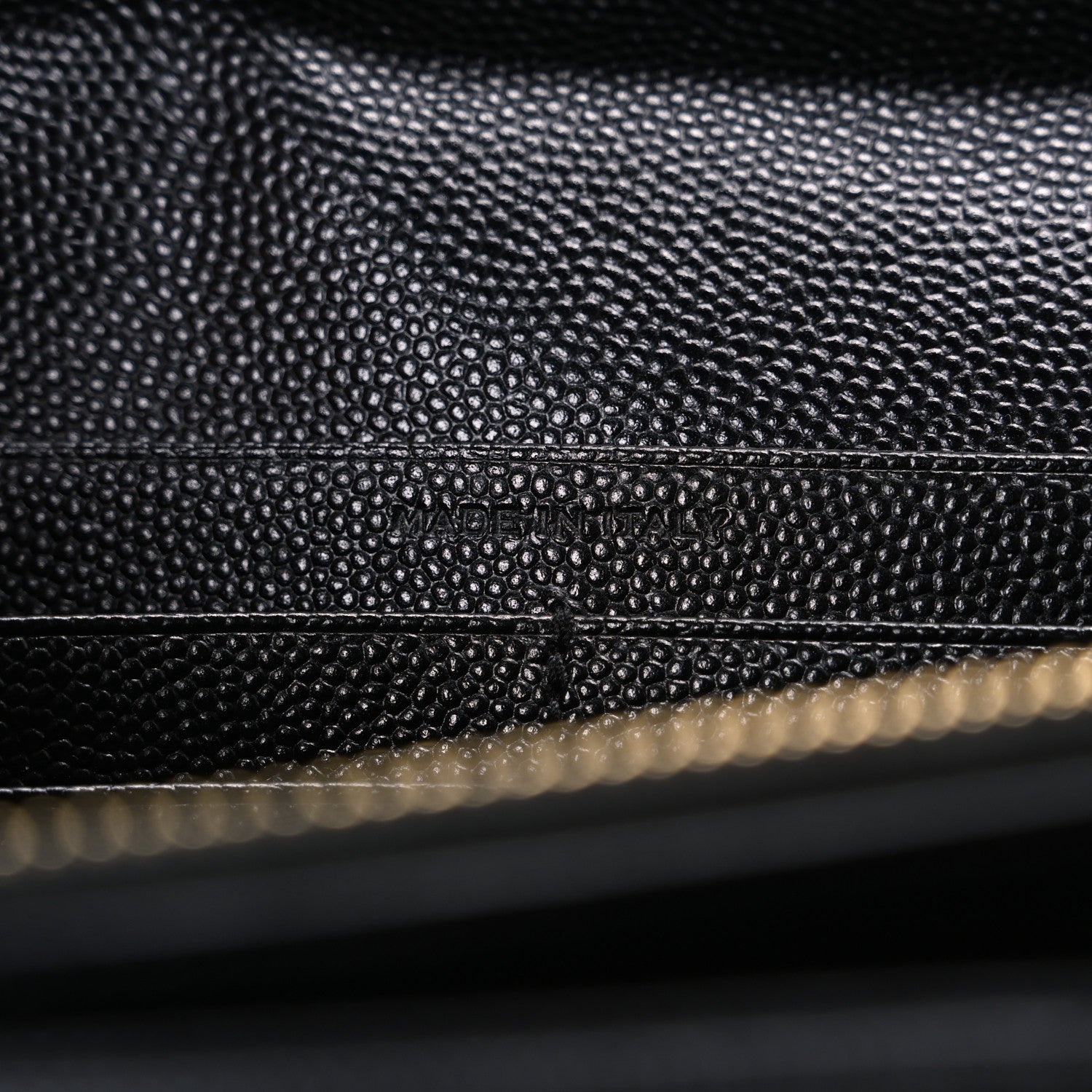 Saint Laurent Grain De Poudre Matelasse Chevron Monogram Chain Wallet Black 7 of 11