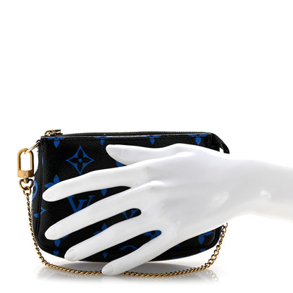 Louis Vuitton Colored Monogram Mini Pochette Accessories Blue Black 2 of 10