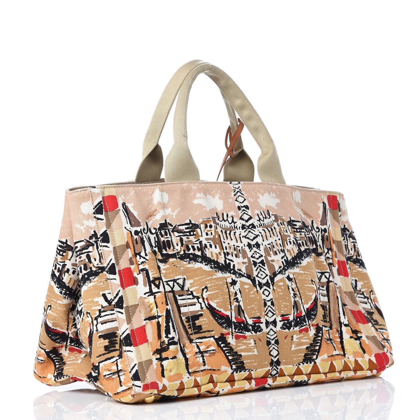 Canvas Canapa Stampata Tote Kaki Venezia