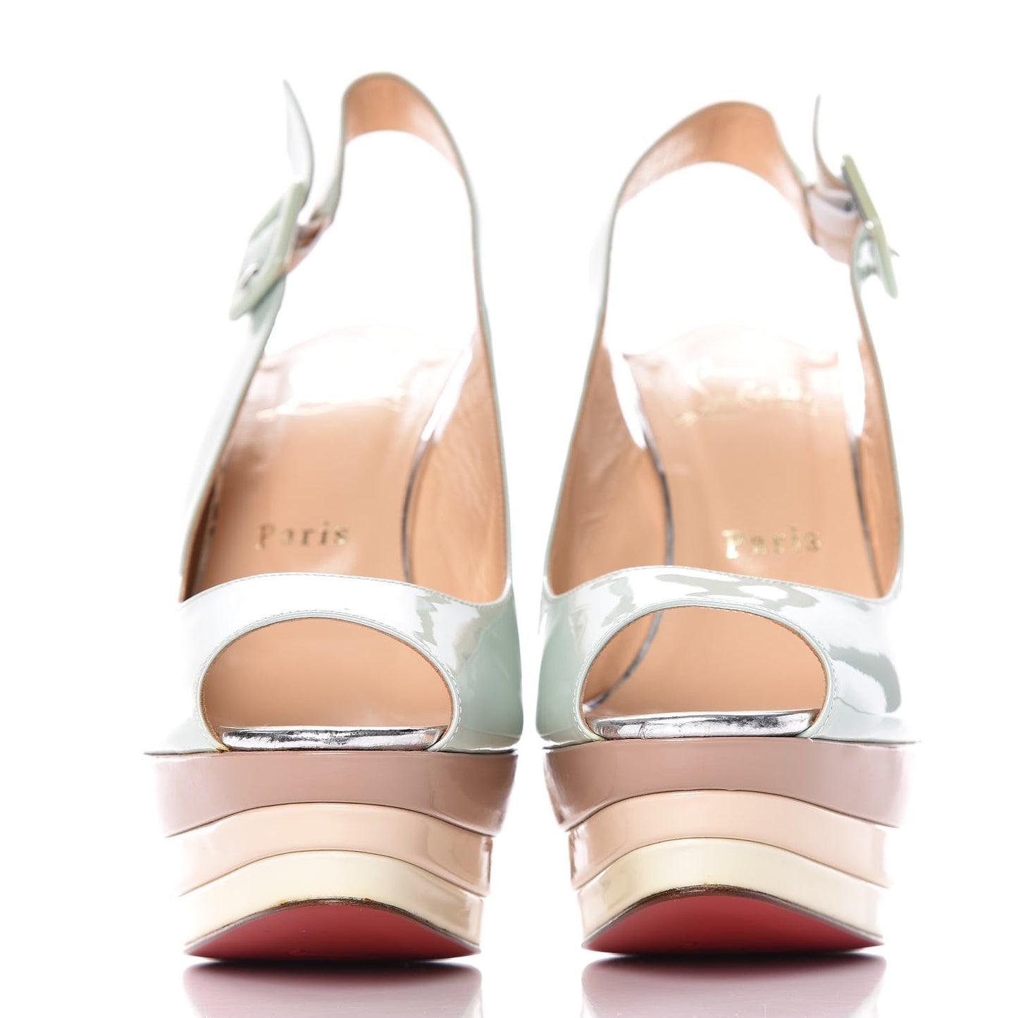 Patent 123 Scarpe 140 Platform Slingbacks 38.5 Ice Blue
