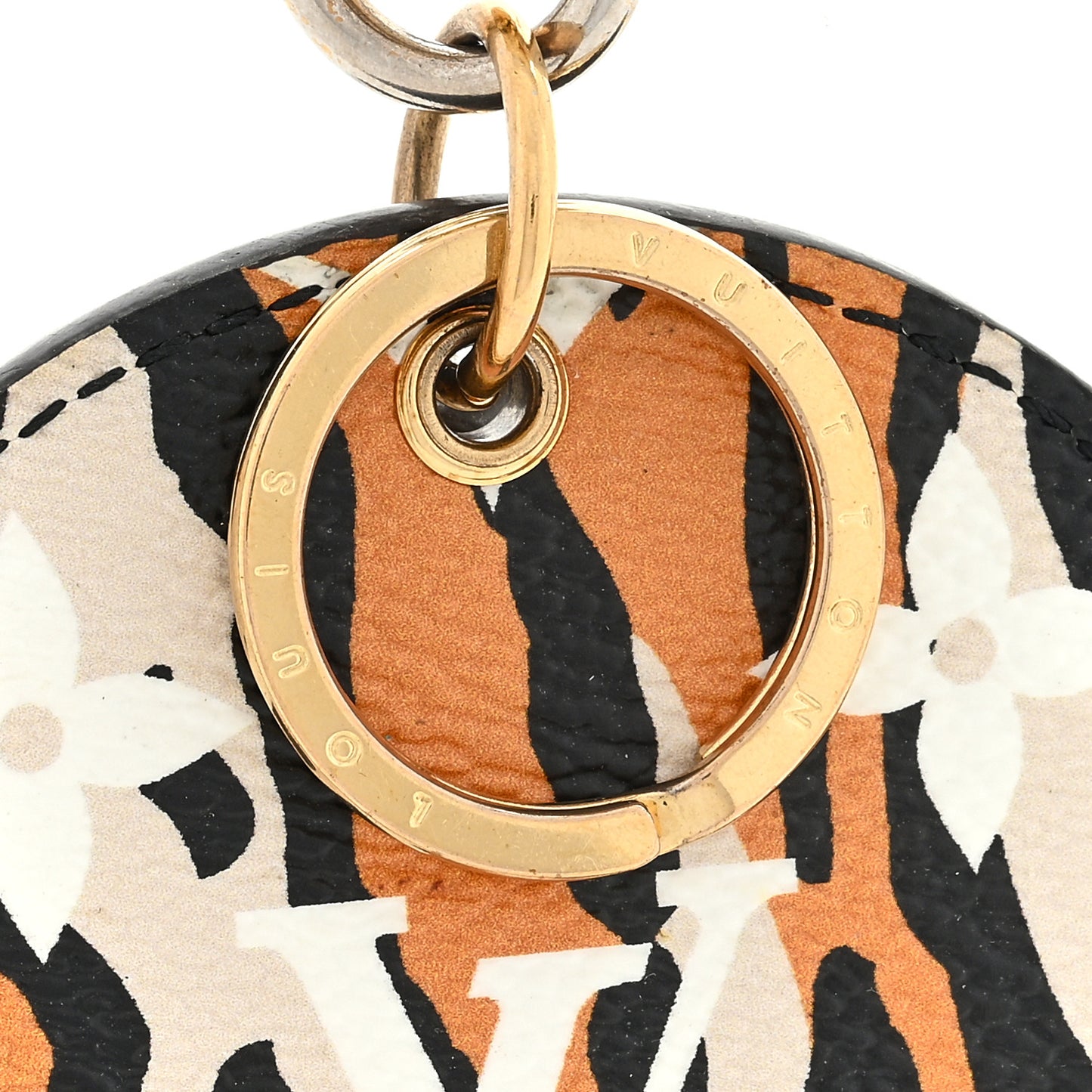 Monogram Giant Jungle Bag Charm Key Holder Ivory