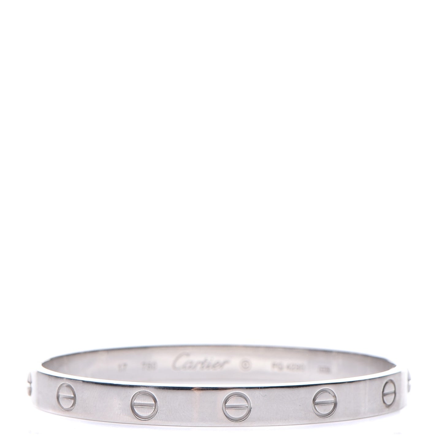18K White Gold LOVE Bracelet 17