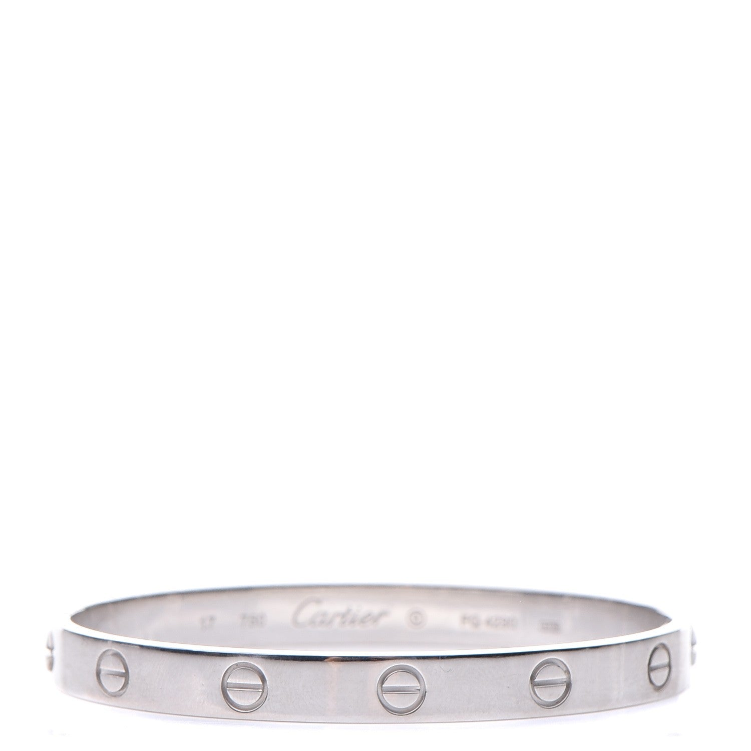 Cartier 18K White Gold LOVE Bracelet 17 1 of 10