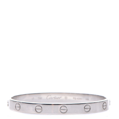 Cartier 18K White Gold LOVE Bracelet 17 1 of 10