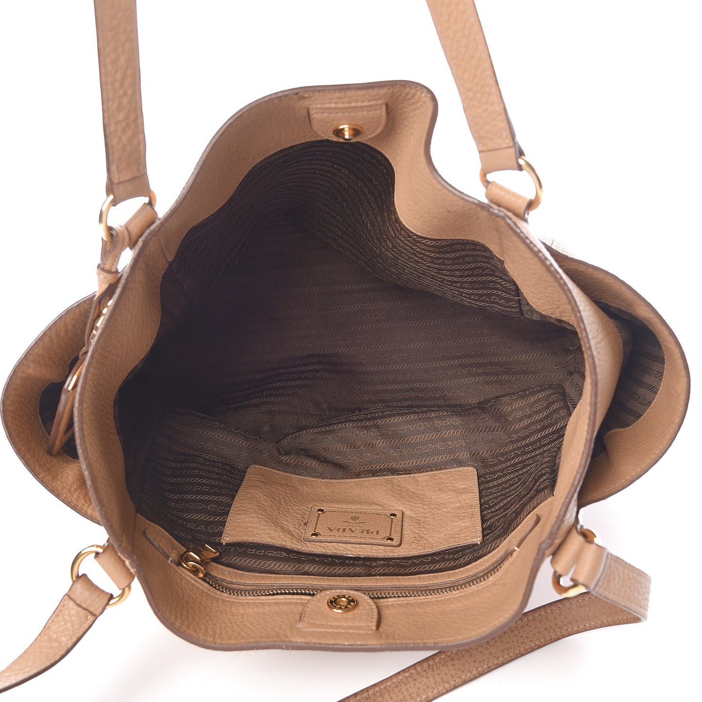 Vitello Daino Side Pocket Tote Sughero