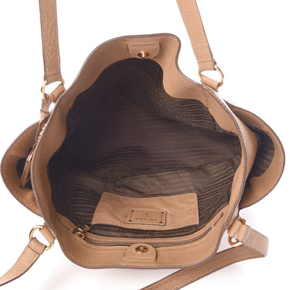 Prada Vitello Daino Side Pocket Tote Sughero 5 of 11