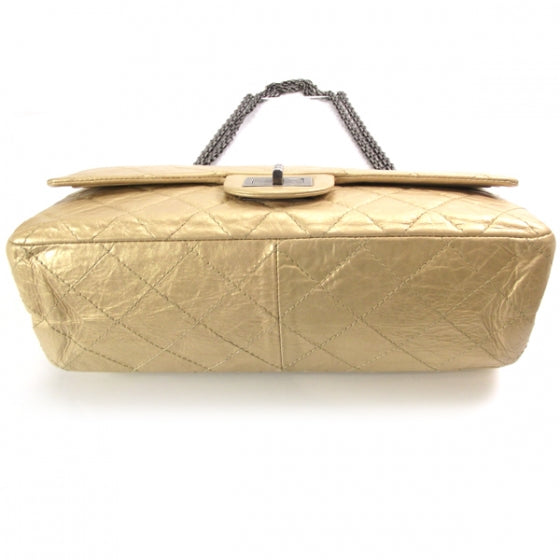 Matte Leather 2.55 Reissue 227 Jumbo Flap Gold