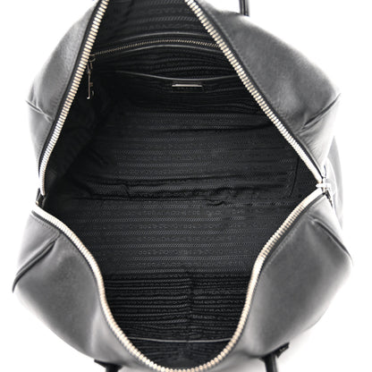 Prada Soft Calfskin Duffle Travel Bag Black 5 of 16