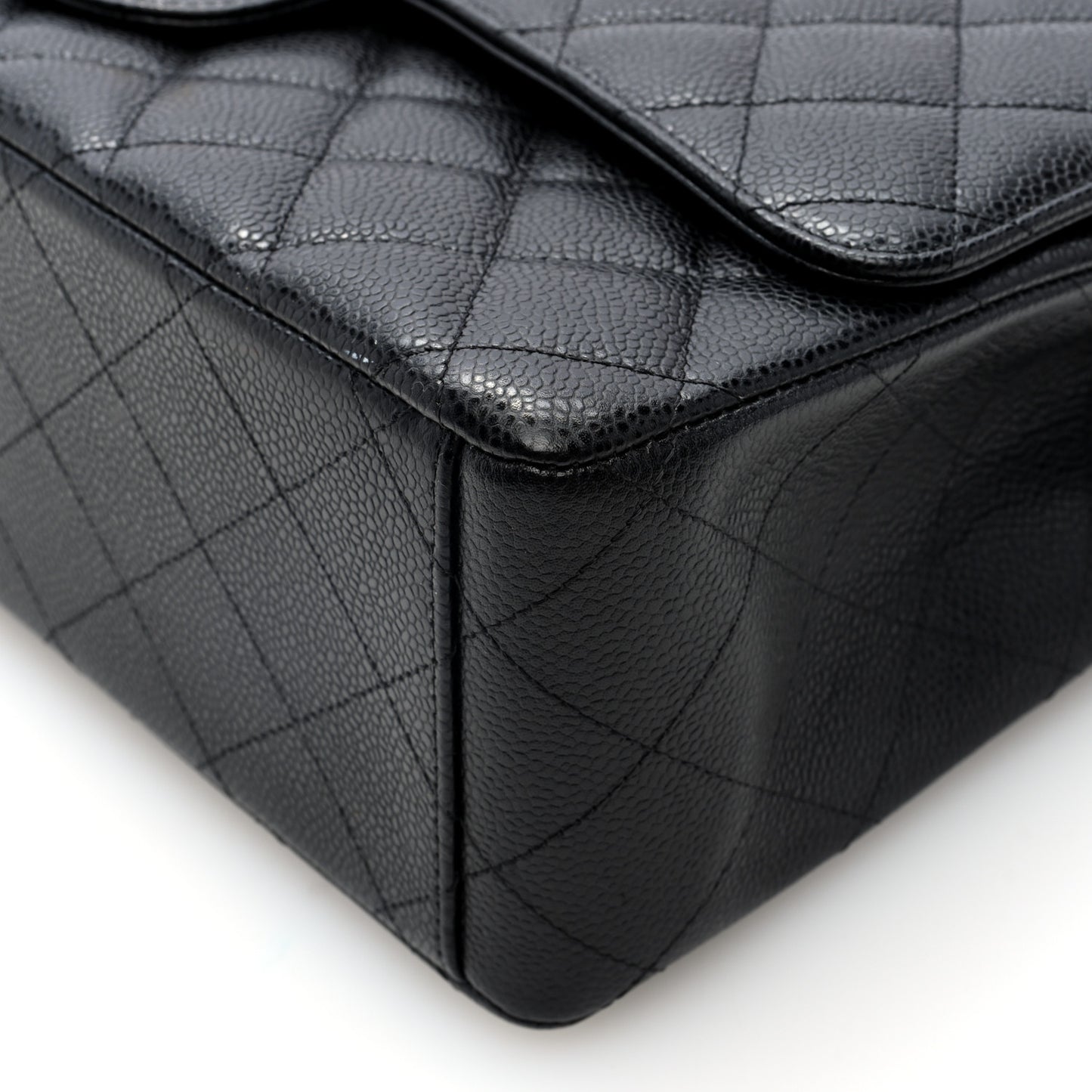 Caviar Quilted Maxi Double Flap Black