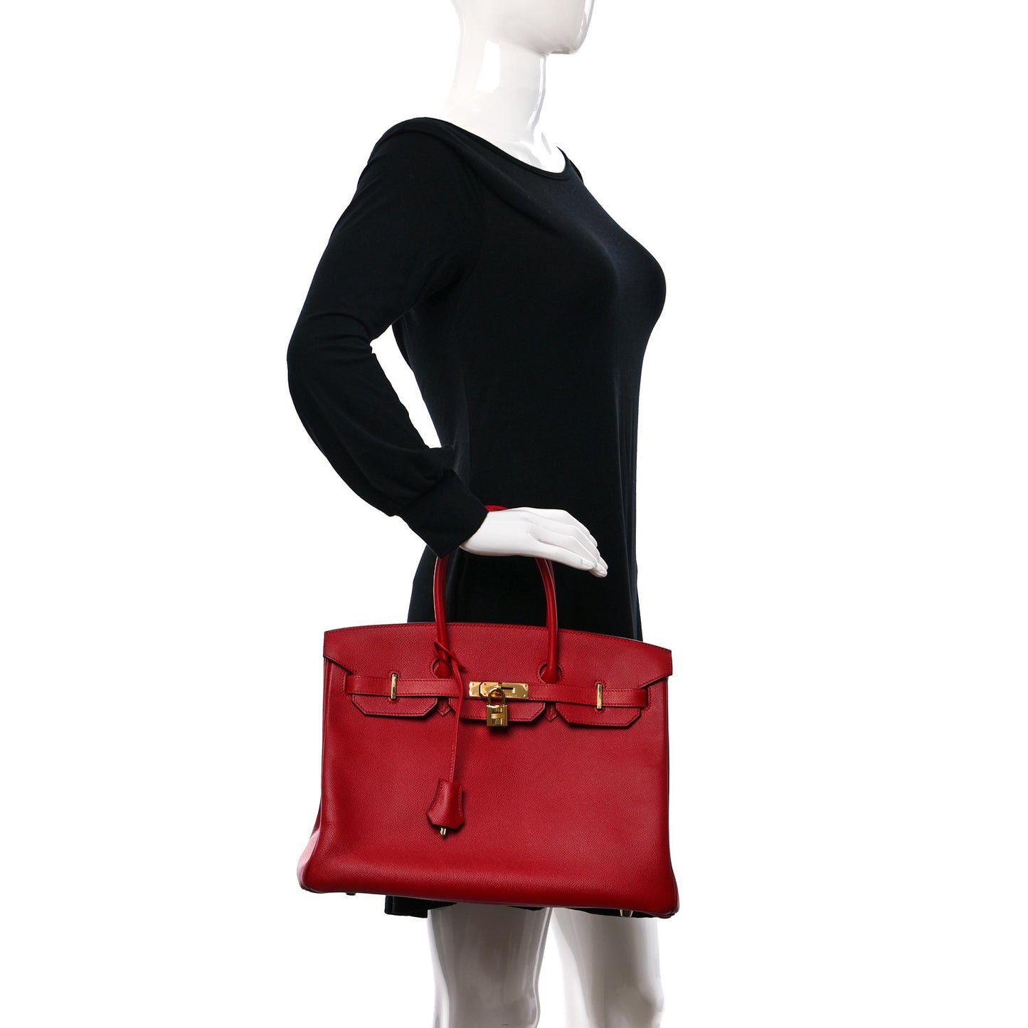 Epsom Birkin 35 Rouge Casaque