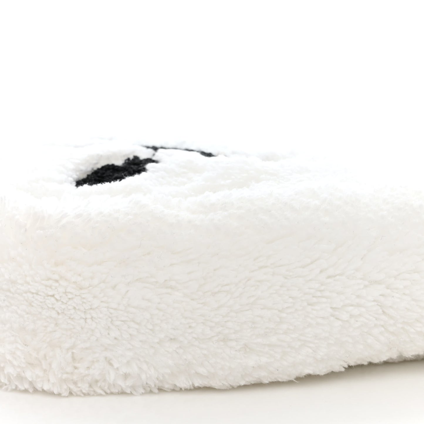 Terry Cloth Triangle Pouch White Black