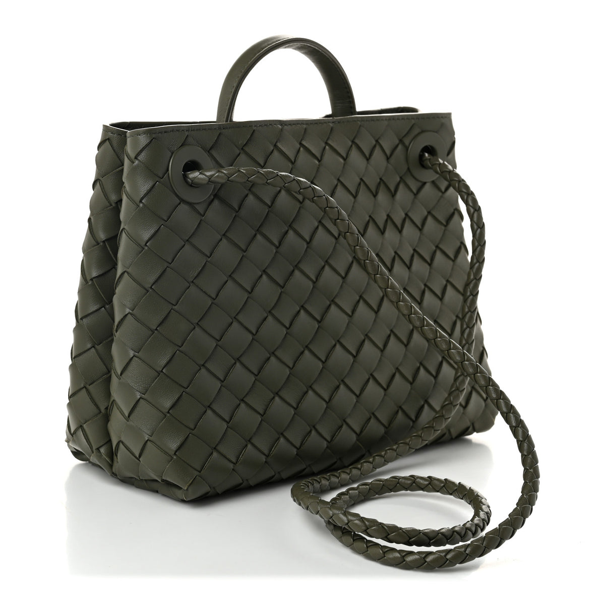 Bottega Veneta Nappa Intrecciato Small Andiamo Shoulder Bag Pickle 3 of 9
