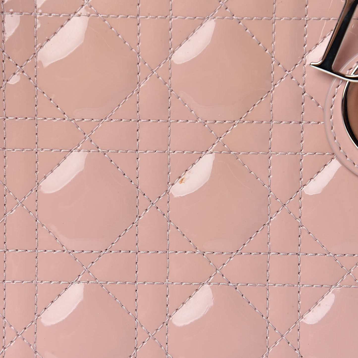 Patent Cannage Large Lady Dior Light Pink