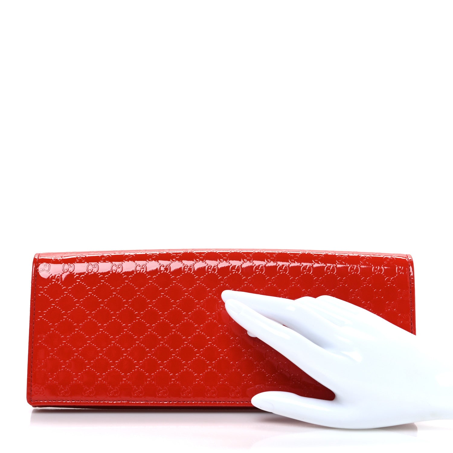 Gucci Patent Microguccissima Small Broadway Clutch Red 2 of 7