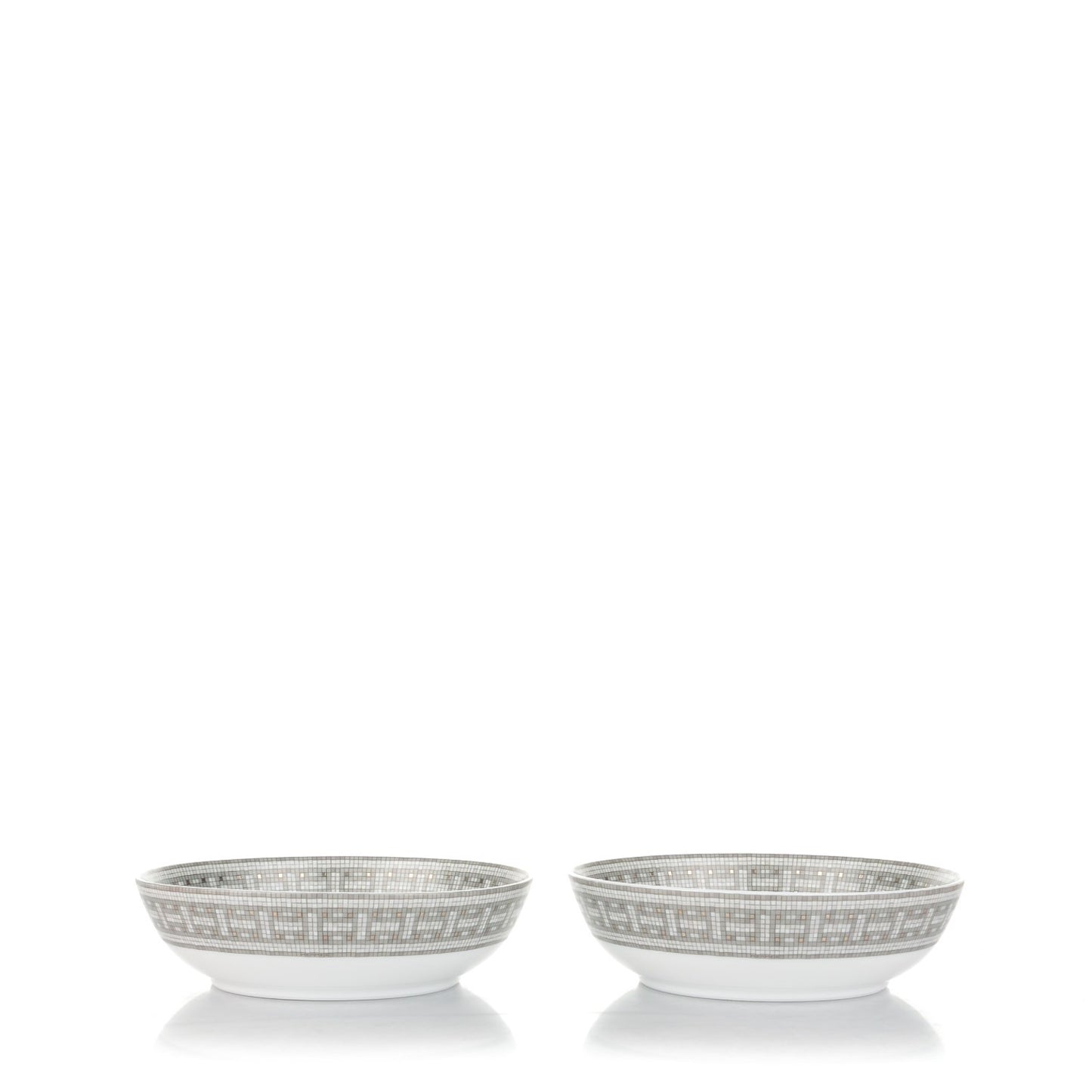 Porcelain Mosaique Au 24 Platine Cereal Bowl Set of 2