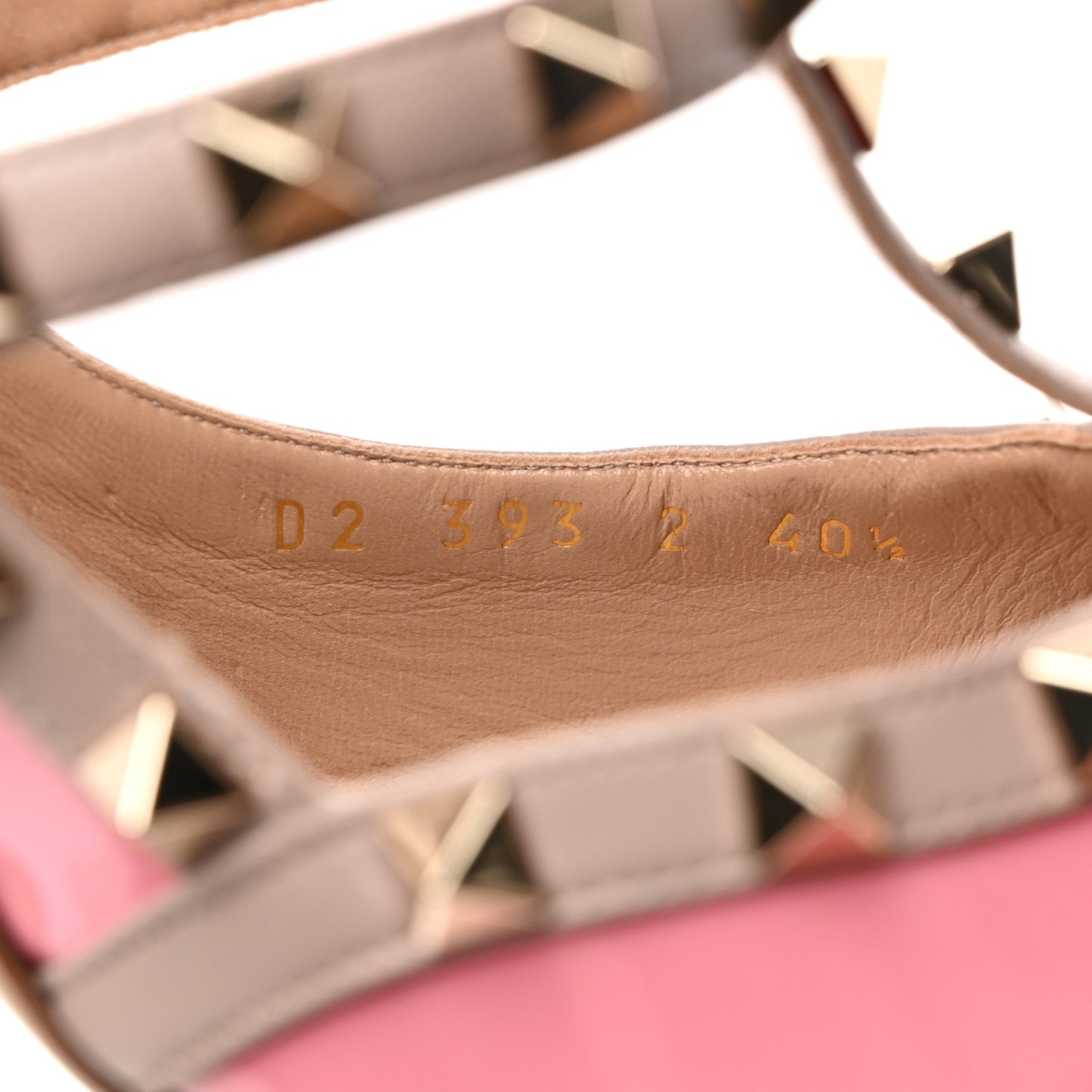 Patent Nappa Rockstud Ankle Strap 100mm Pumps 40.5 Candy Rose Poudre