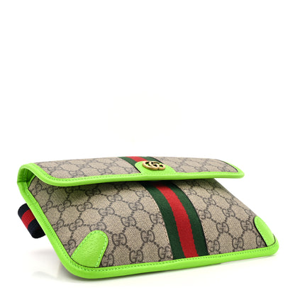 Gucci GG Supreme Monogram Web Small Ophidia Belt Bag Beige Ebony Green 4 of 11