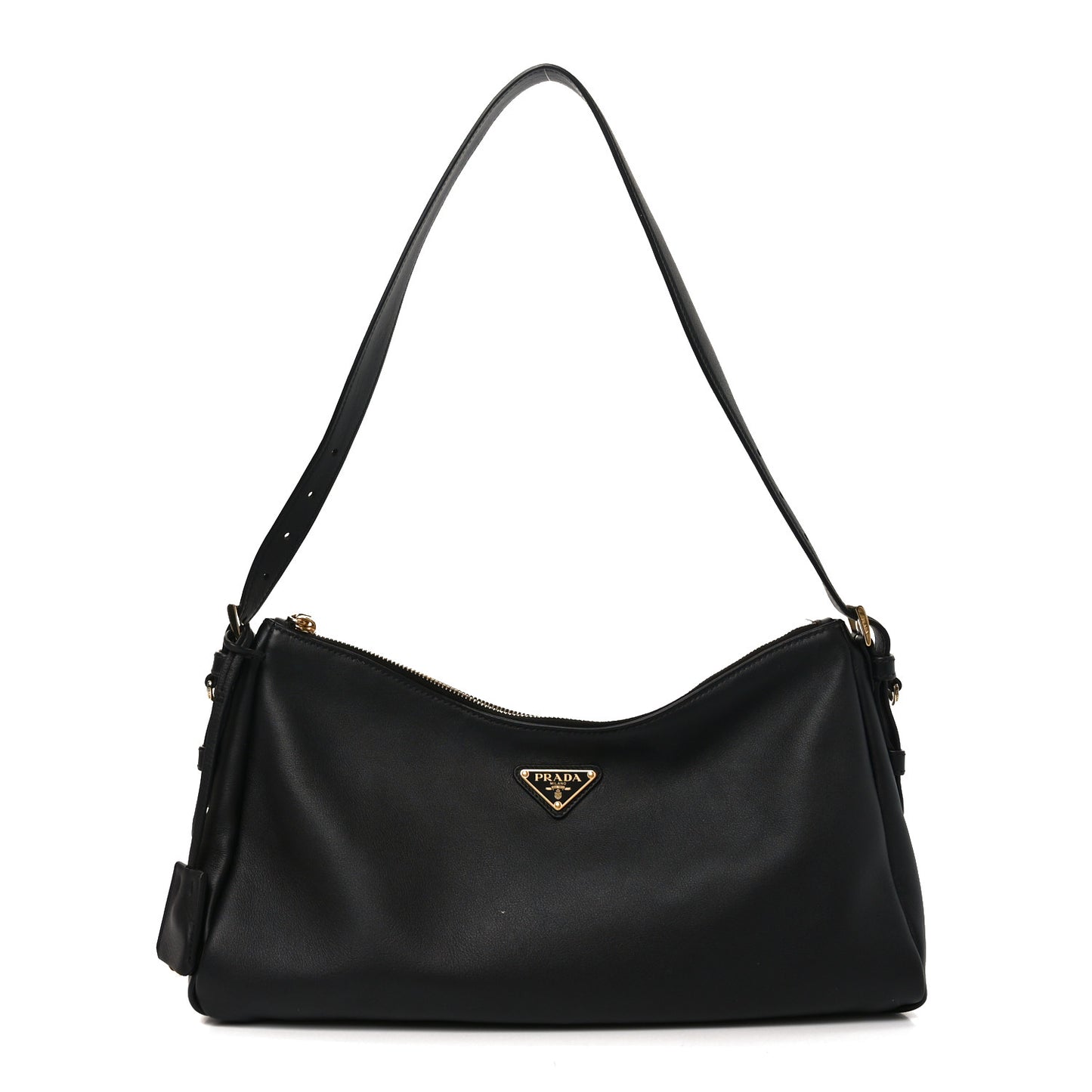 Soft Calfskin Large Aimée Shoulder Bag Black