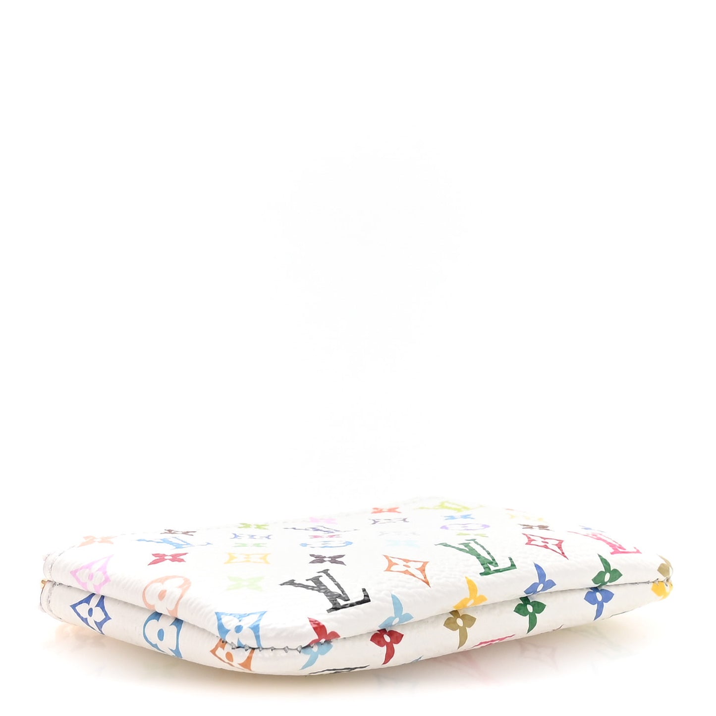 LV X TM Monogram Multicolor Key Pouch White