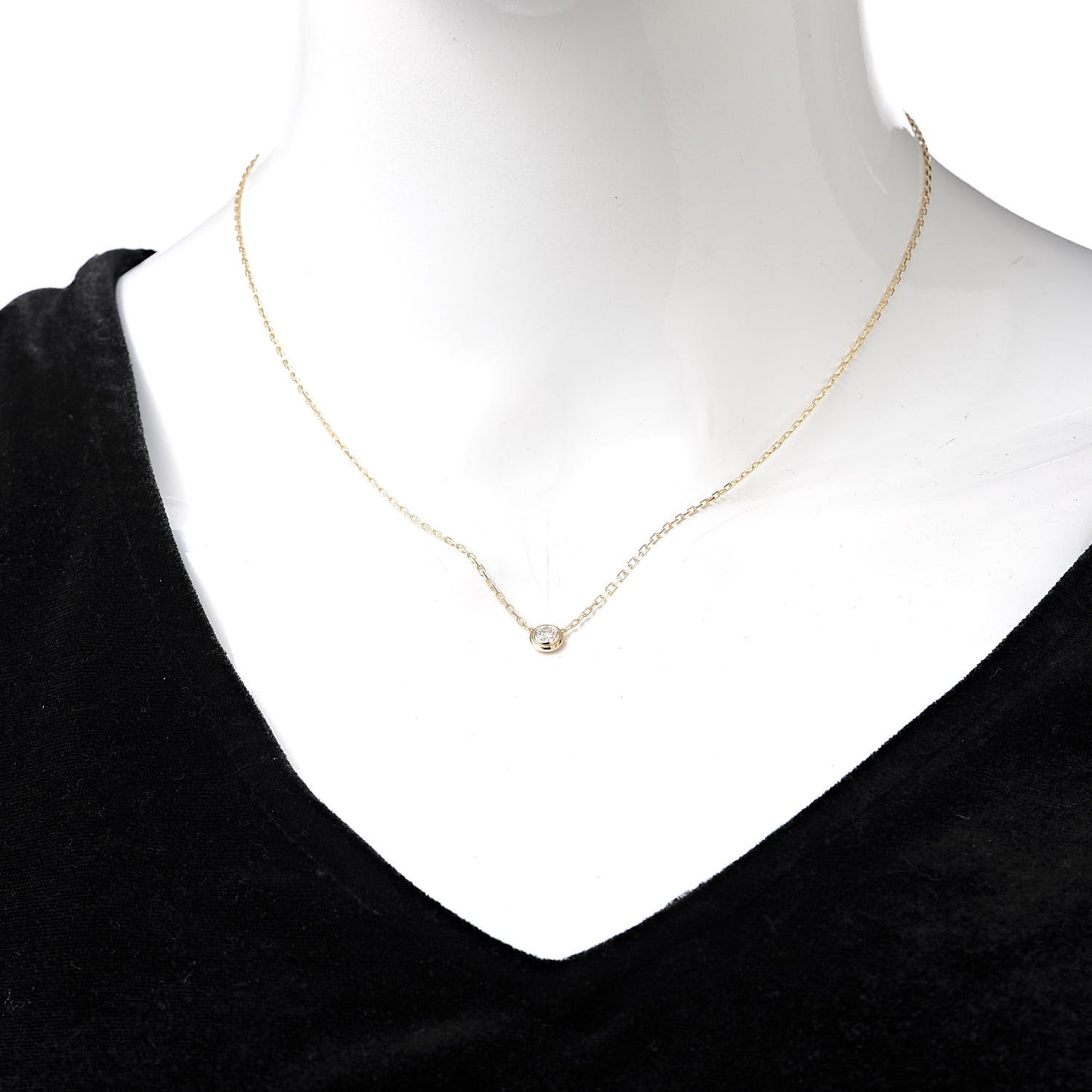 18K Pink Gold Diamond LM D'Amour Pendant Necklace