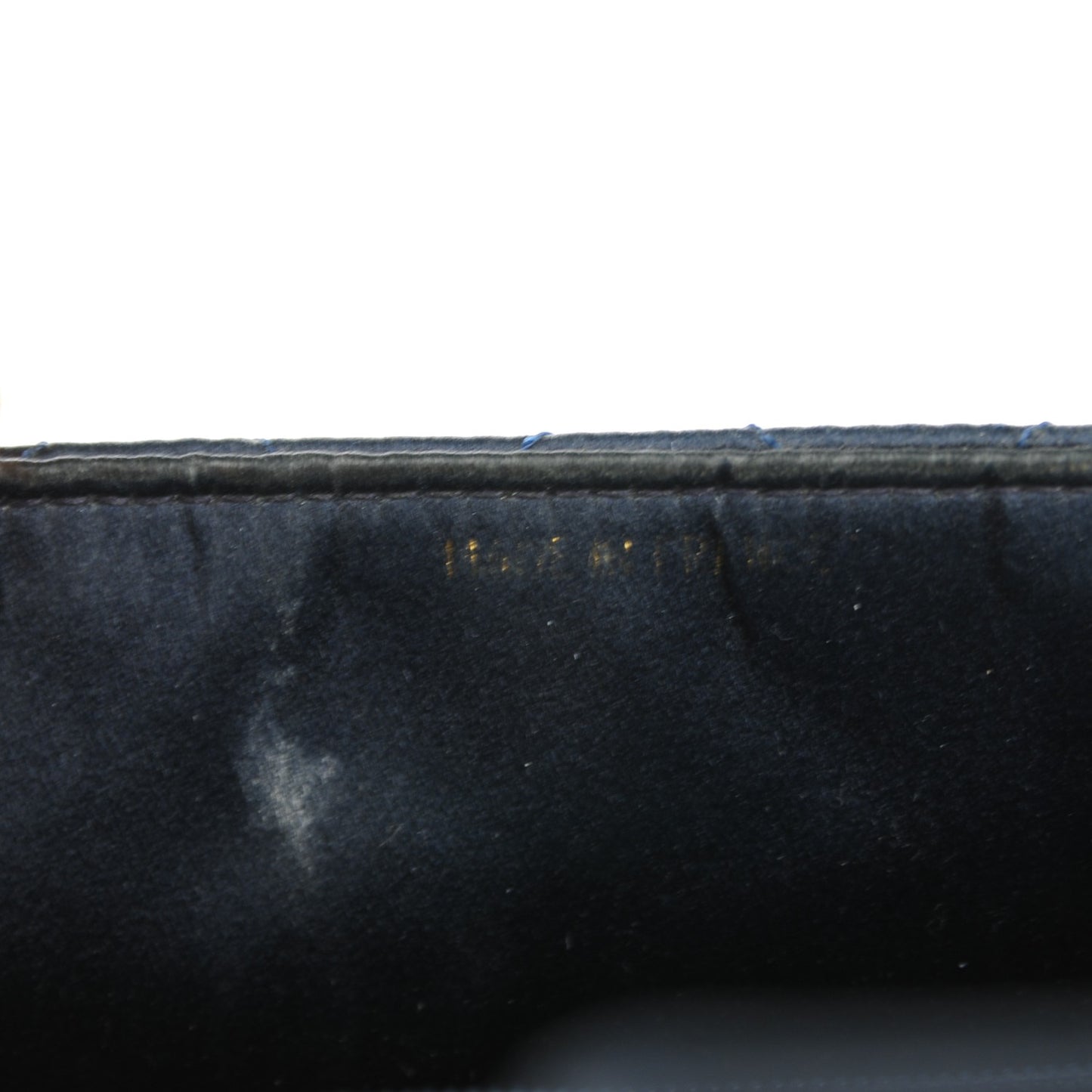 Satin Quilted Small Flap Navy