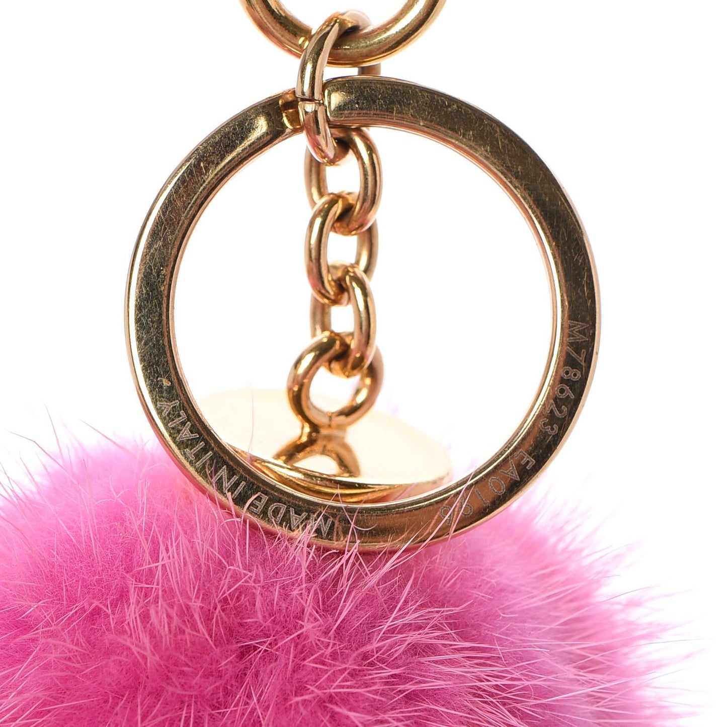 Mink Fluo Bubble Bag Charm Key Holder Pink