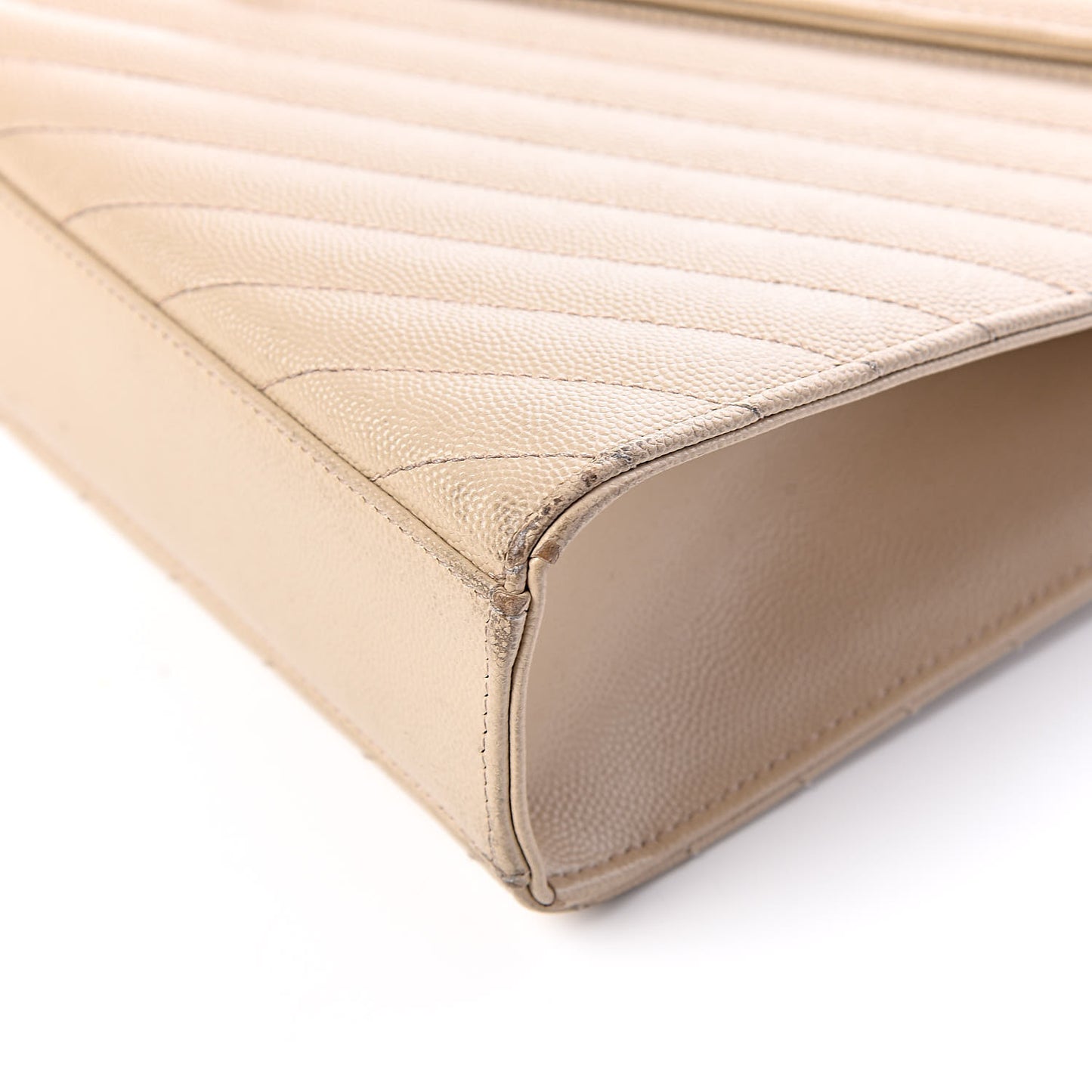 Grain De Poudre Matelasse Chevron Large Monogram Satchel Nude Powder