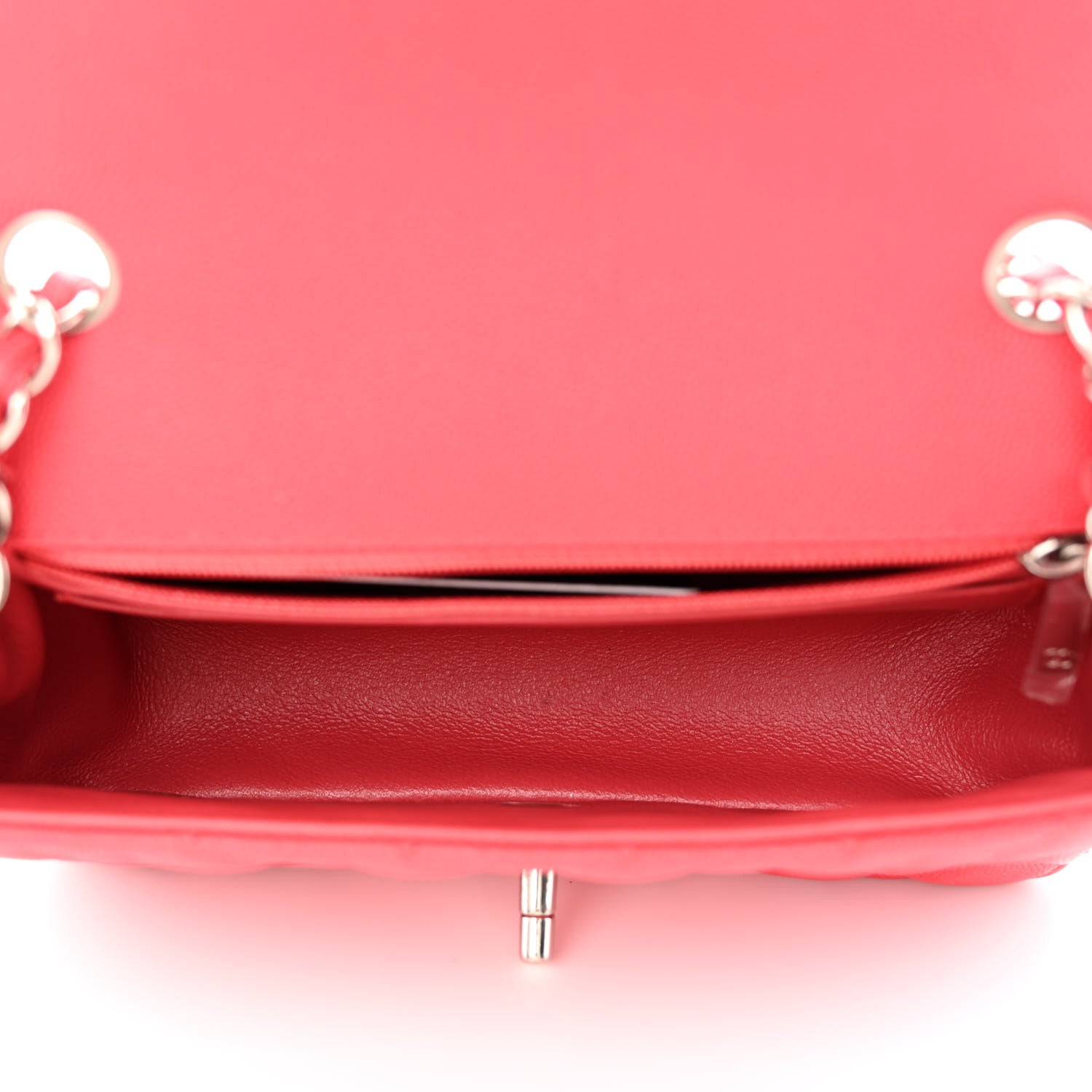 Chanel Caviar Quilted Mini Rectangular Flap Red 5 of 13