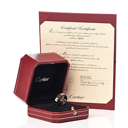 Cartier 18K Yellow Gold 3 Diamond 5.5mm LOVE Ring 54 6.75 5 of 5